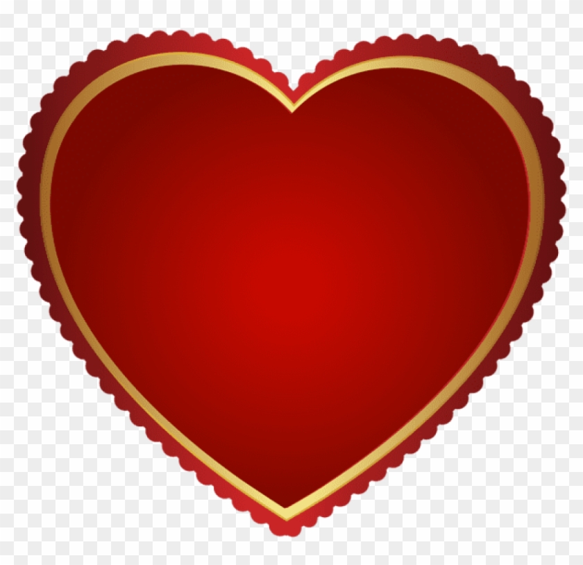 Free Png Red Gold Heart Transparent Png - Portable Network Graphics Clipart