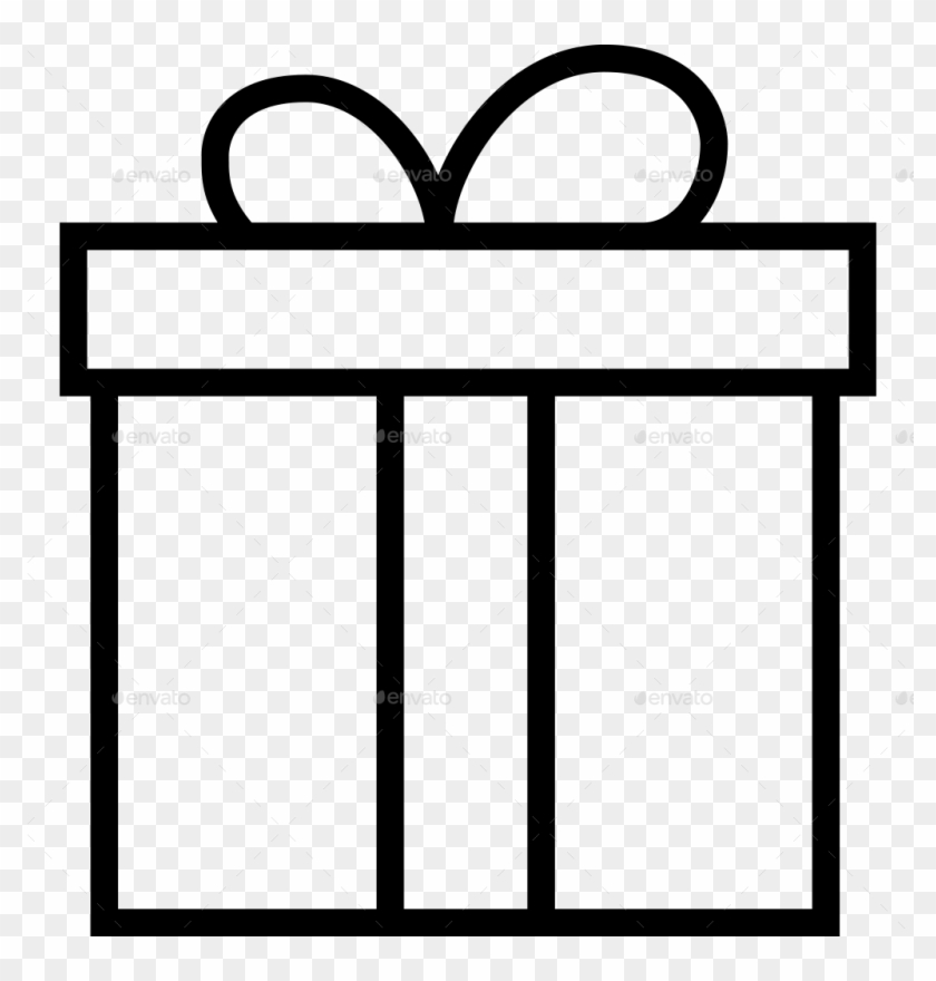25 Gift Line Icons - Christmas Parcel Vector Icon Clipart