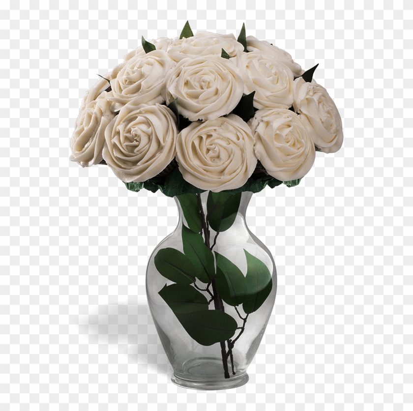 Cupcake Bouquet In A Vase , Png Download - Transparent Fresh Cut Vase Flowers Png Clipart #664690