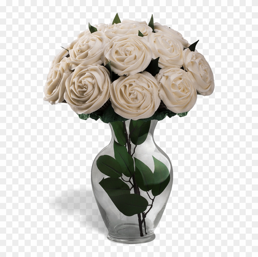 Cupcake Bouquet In A Vase , Png Download - Transparent Fresh Cut Vase Flowers Png Clipart