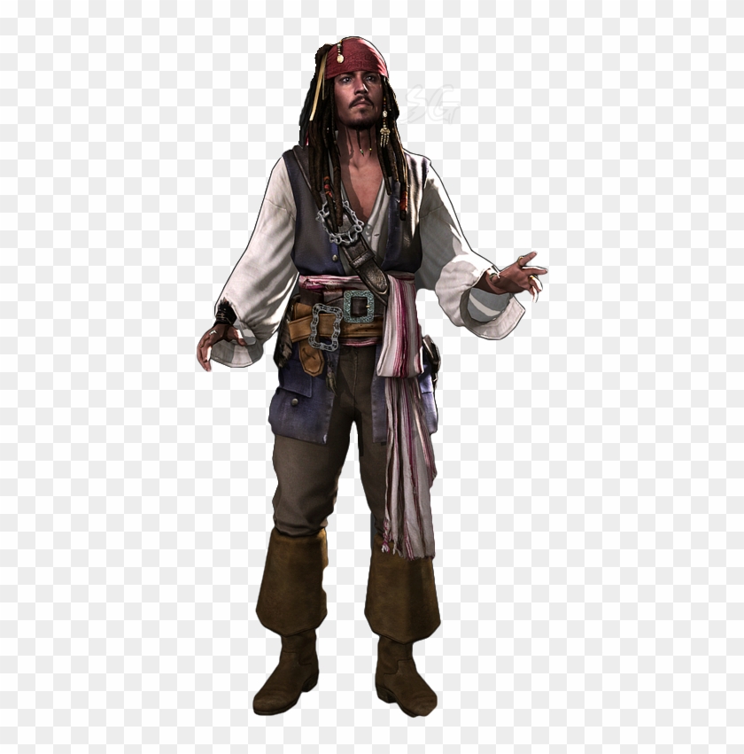 Pirates Of Caribbean Captain Jack Sparrow Png - Jack Sparrow 3d Model Clipart