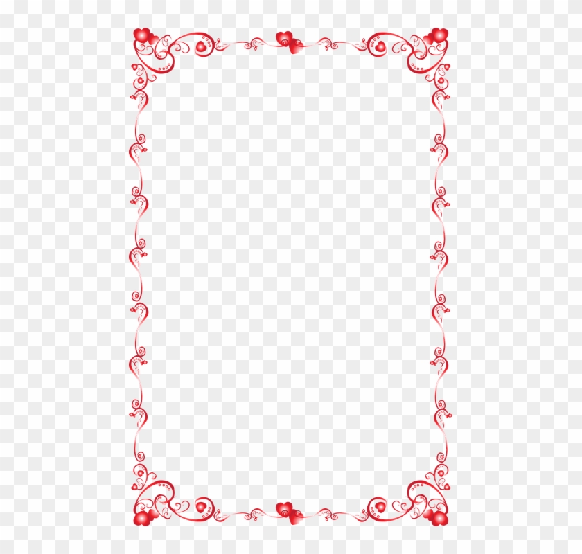 Love Heart Border Png - Valentine Border Vector Free Clipart