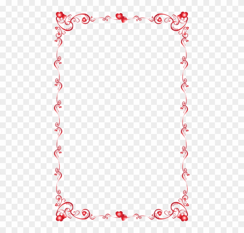 Love Heart Border Png - Valentine Border Vector Free Clipart #665295