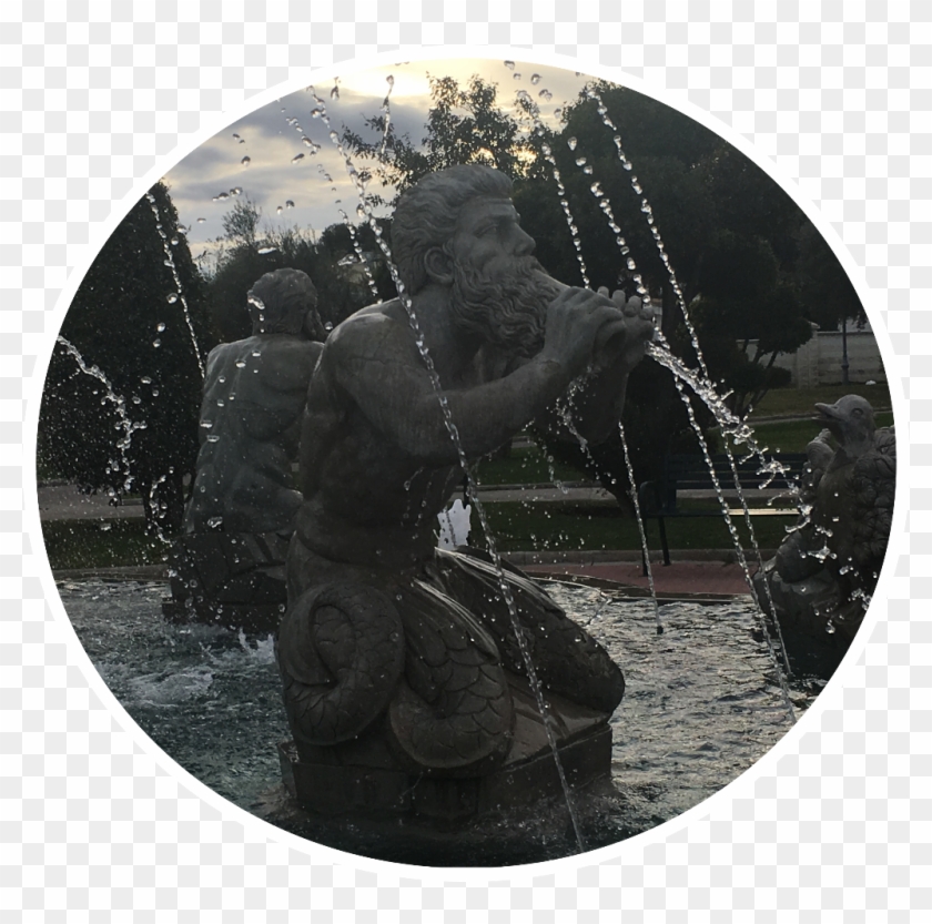 Fountain Sculpture Png Pngstickers Pngedit Old Fountai - Reflection Clipart
