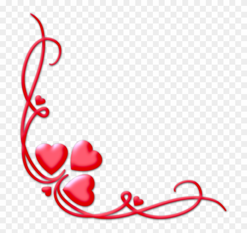 1024 X 768 7 - Heart Corner Border Png Clipart