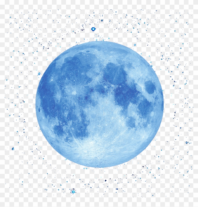 Blue And Full Sky Moon The Clipart - Illustration Full Moon Png Transparent Png
