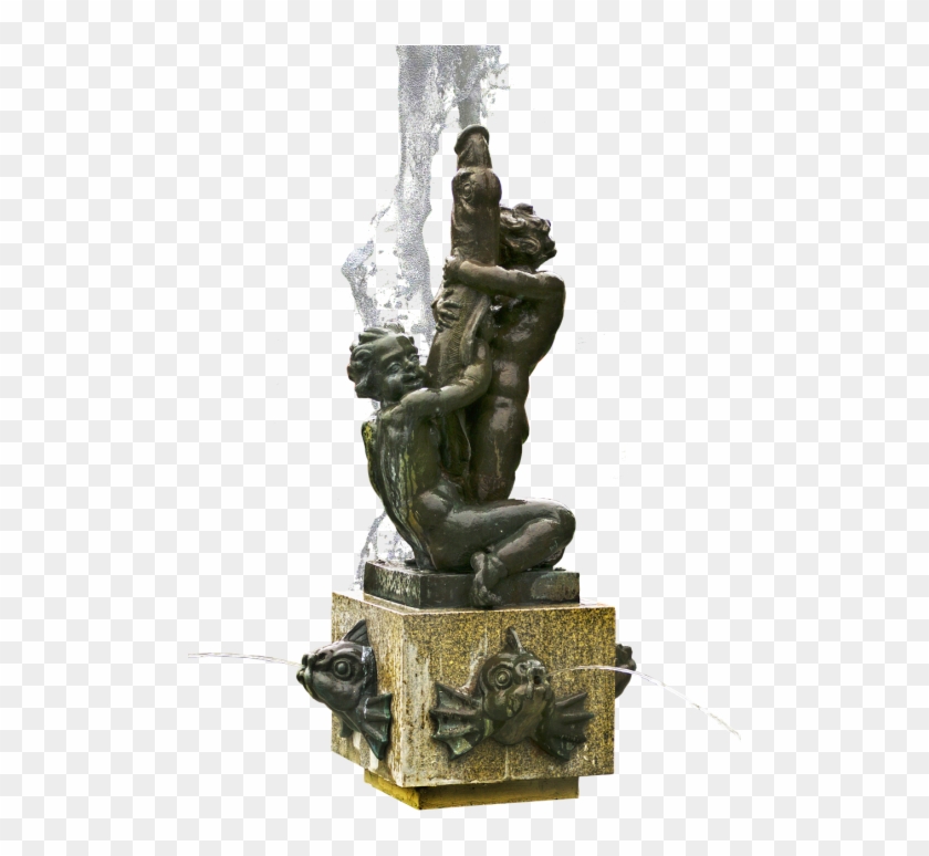 Fountain Figures,fountain,bronze Figures,water,water - Air Mancur Png Clipart #665808
