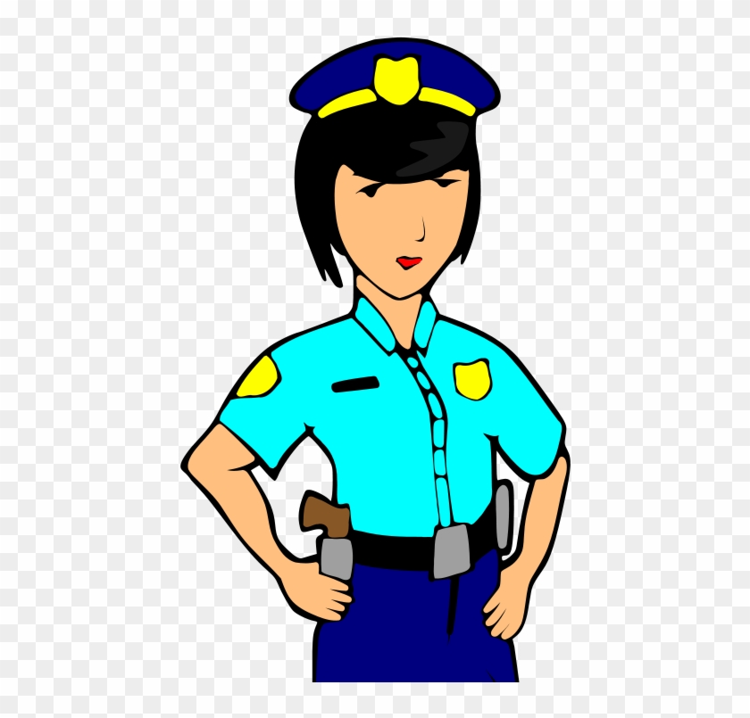 Filepolicewoman - Svg - Police Officer Clipart - Png Download