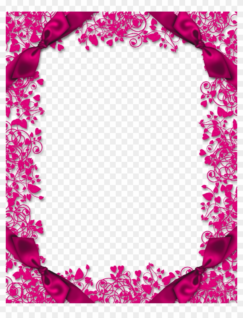 Pink Floral Border Png High-quality Image - Love Photos Sinhala Download Clipart