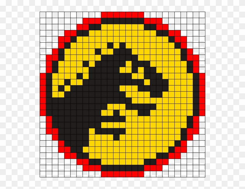 Jurassic Park Logo Perler Bead Pattern / Bead Sprite - Jurassic Park Perler Beads Clipart #666934