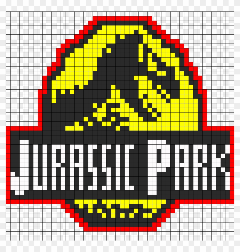 Jurassic Park Logo Perler Bead Pattern / Bead Sprite - Hama Beads Jurassic Park Clipart #666959