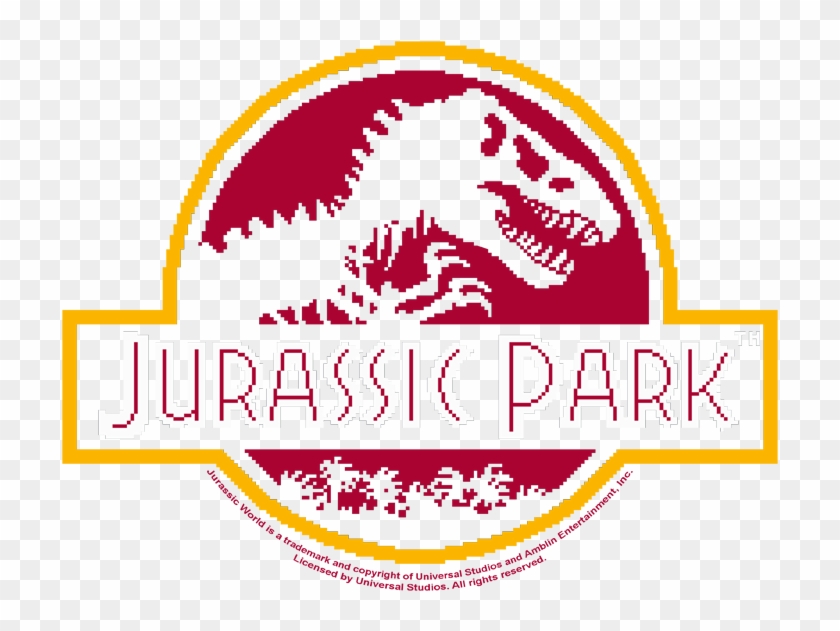 Jurassic Park 8 Bit Logo Juniors V Neck T Shirt - Lego Jurassic World Clipart