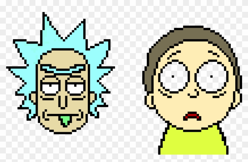 Rick And Morty - Rick And Morty Pixel Art Clipart #667874
