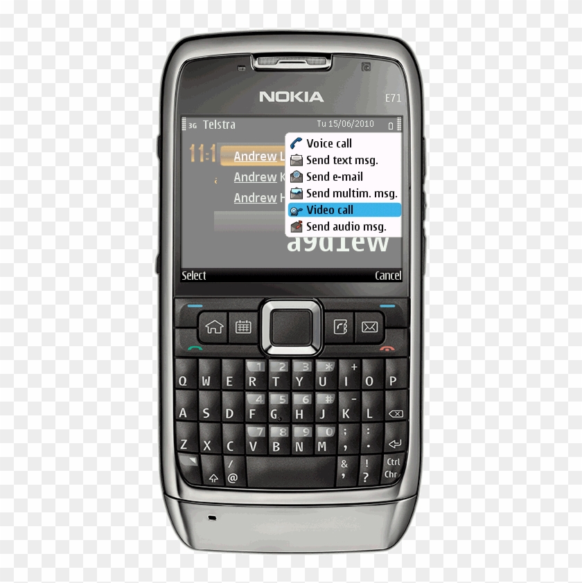Nokia E71 Making A Video Call - Nokia E71 Clipart