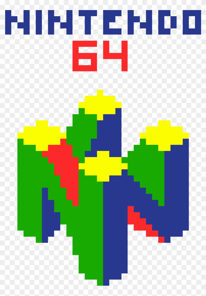 N64 - Video Games Fuse Beads Patterns Clipart #668305