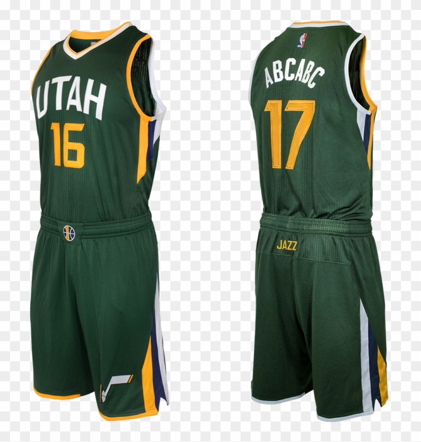 1 - Utah Jazz Uniform Green Clipart #668891