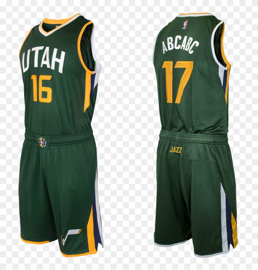 1 - Utah Jazz Uniform Green Clipart