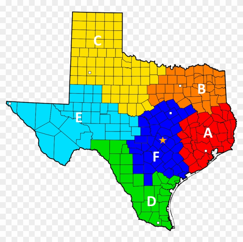 Texas Ranger Division Companies Map - Texas Ranger Division Company F Clipart #669227