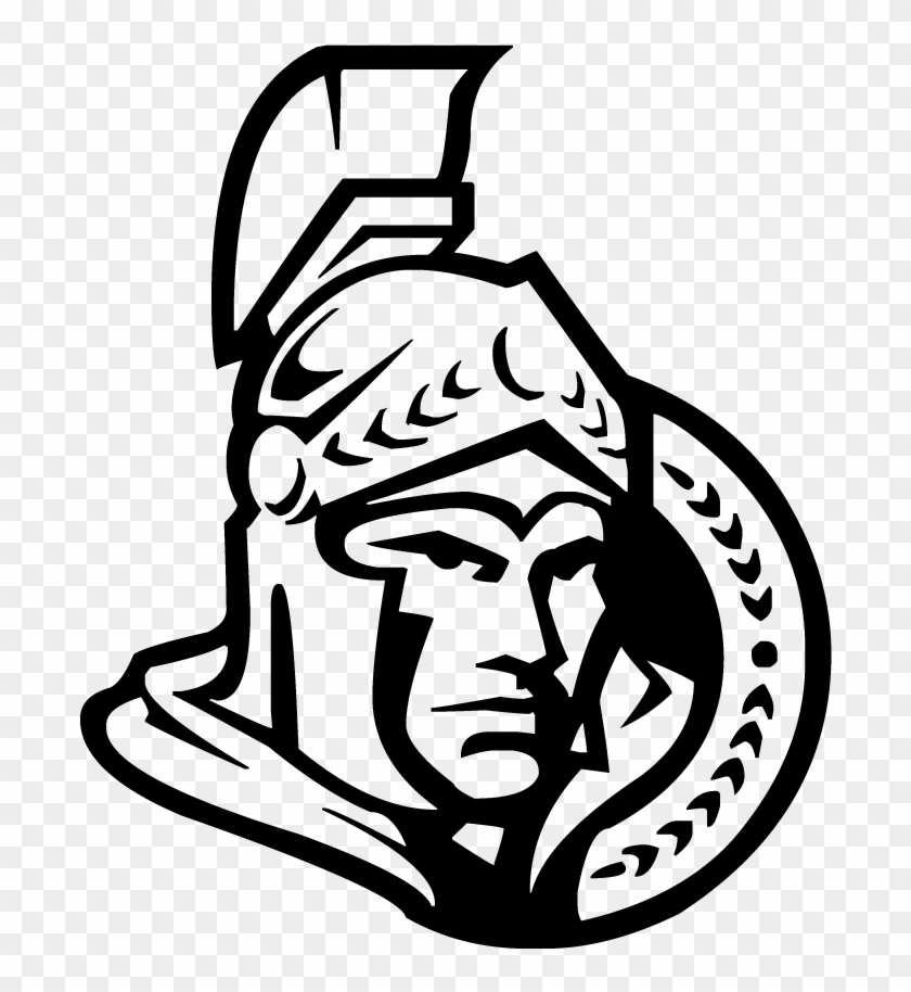 Black And White Nhl Logos Sports Chris Creamers - Ottawa Senators Logo Black And White Clipart