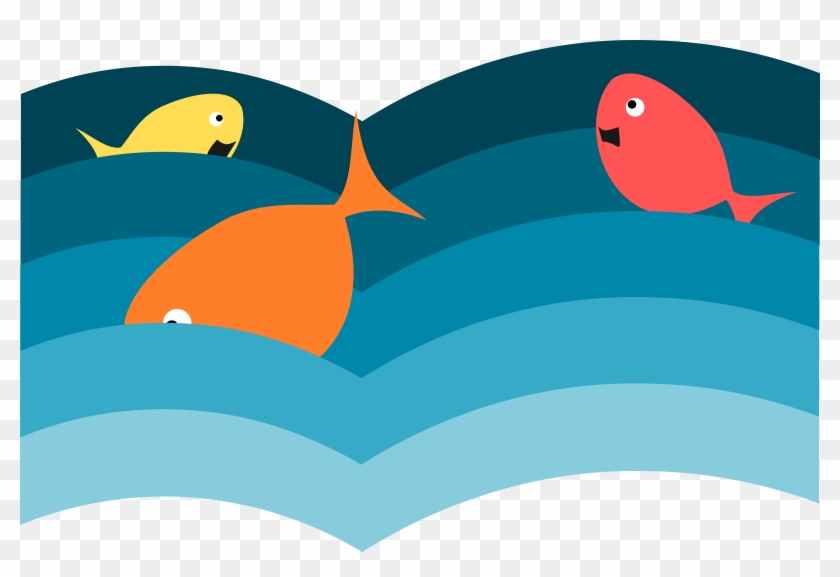 Fishes Banner Stock - Water With Fish Png Clipart #669946