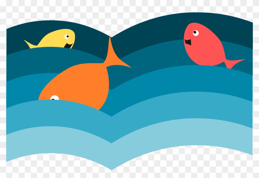 Fishes Banner Stock - Water With Fish Png Clipart