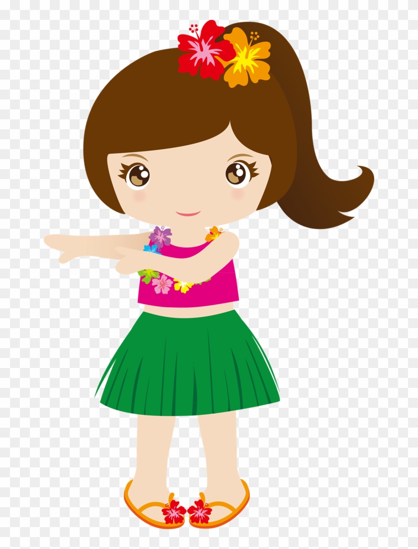 Cg050 03 Hawaiian, Clip Art And Felting - Hawaiian Girl Clipart - Png Download