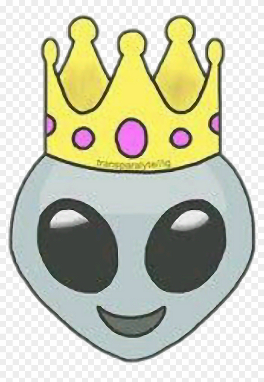 Emoji Sticker - Alien With Crown Clipart