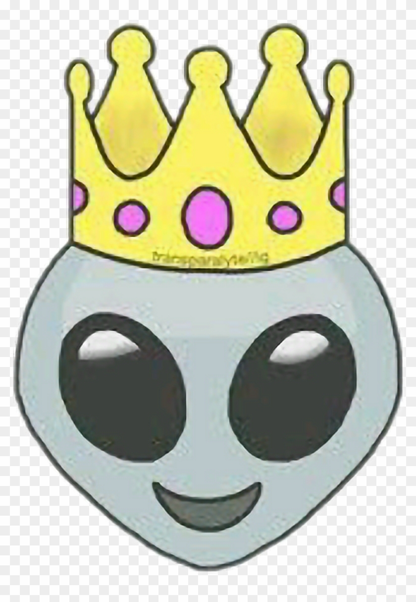 Emoji Sticker - Alien With Crown Clipart #671245