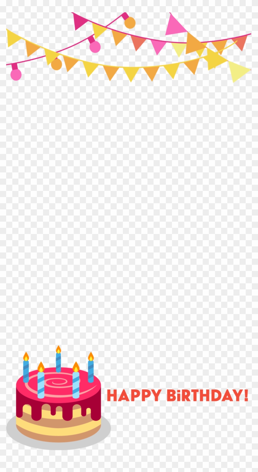 Happy Birthday Cake - Happy Birthday Snapchat Filter Clipart