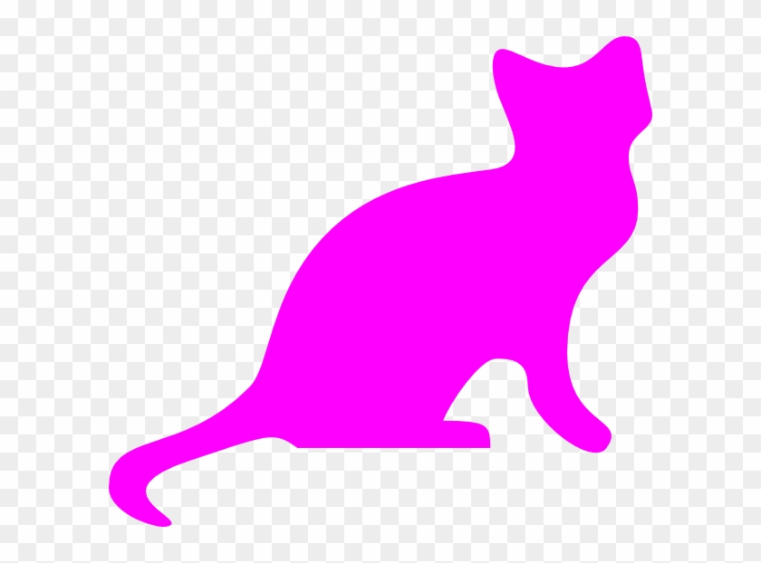 Purple Cat Silhouette Clip Art - Cat Erogenous Zone - Png Download