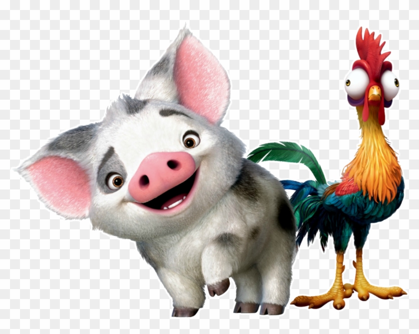 Artworks/png En Hd De Pua & Heihei - Pua And Hei Hei Clipart #671848