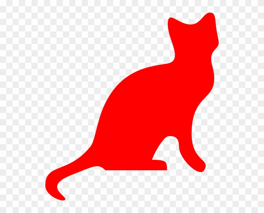 Red Cat Silhouette Clipart #671904