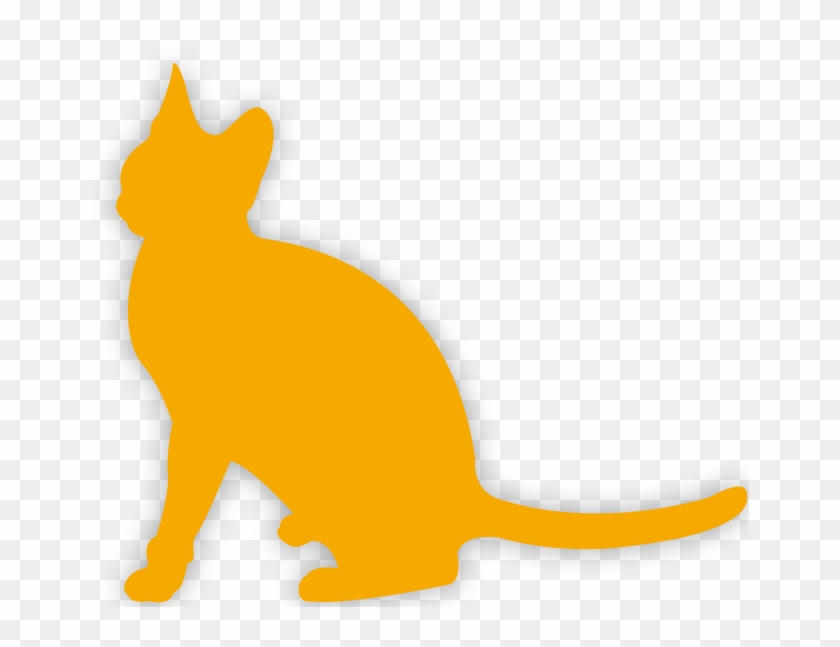 White Cat Silhouette Yellow Cat Silhouette Cat Clipart