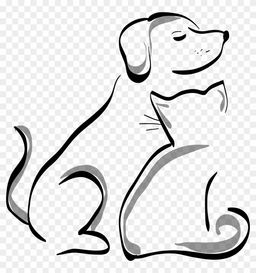Dog And Cat Silhouette - Transparent Background Dog And Cat Clipart - Png Download