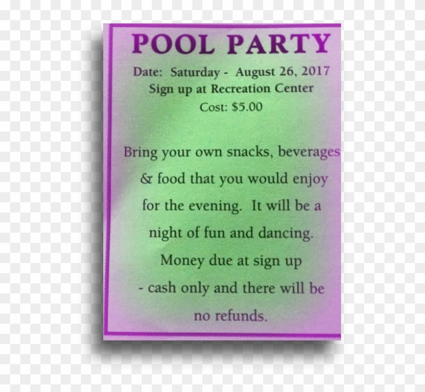 Delaire Landing Pool Party - Say Sorry A Million Times Clipart #672612