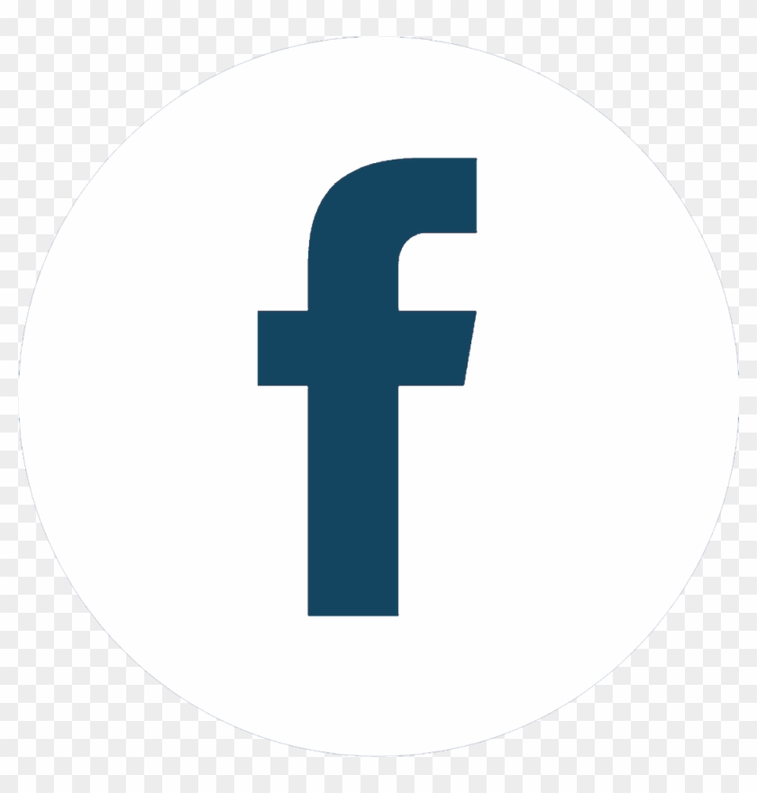Facebook Round White - Facebook Logo White Round Clipart
