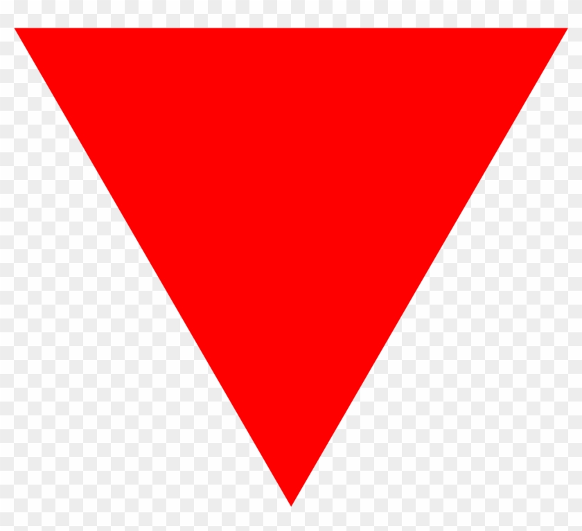 540 × 480 Pixels - Red Triangle Down Png Clipart