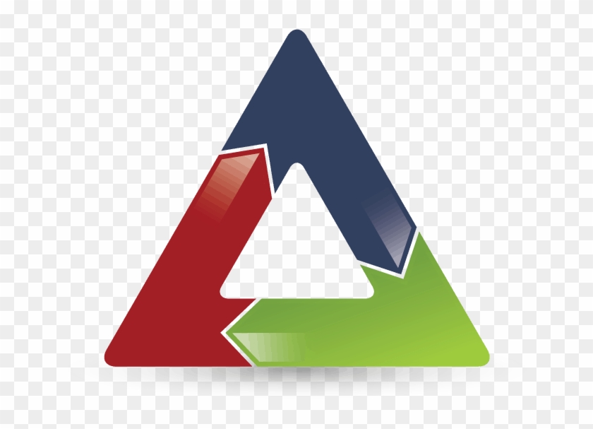 Red, Blue, And Green Triangle Symbol From Cw Suter - Triangle Clipart #673078