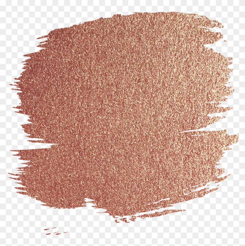 Rosegold Glitter Gold Foil Overlay Brushstroke Ftestick - Rose Gold Glitter Png Clipart