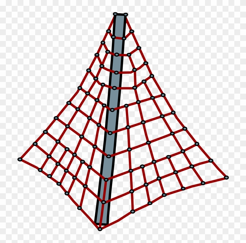 Spider Net Climber, Triangle, Dark Red - Triangle Clipart #674021