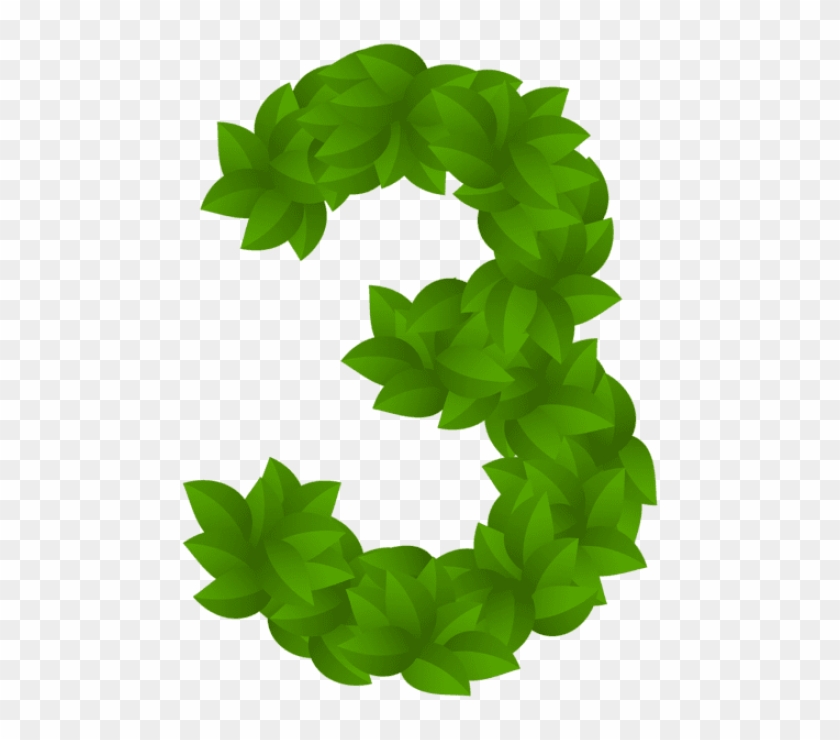 Free Png Download Leaf Number Three Green Clipart Png - Leaf Numbers Green Png Transparent Png #674410