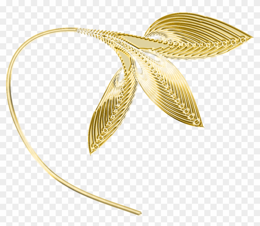 Gold Decorative Leaves Png Clipart - Gold Leaves Png Transparent Png #674633