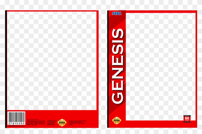 Sega Genesis Game Box Template , Png Download - Sega Genesis Box Art Template Clipart #674926