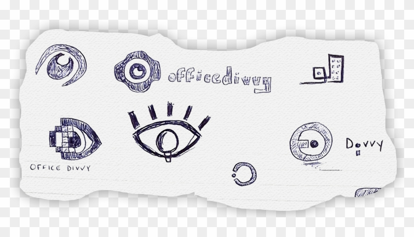 Office Divvy Blue Eye Sketch - Envelope Clipart