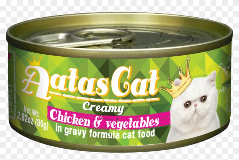 Aatas Cat Creamy Chicken & Vegetables In Gravy Canned - Persian Clipart #675497