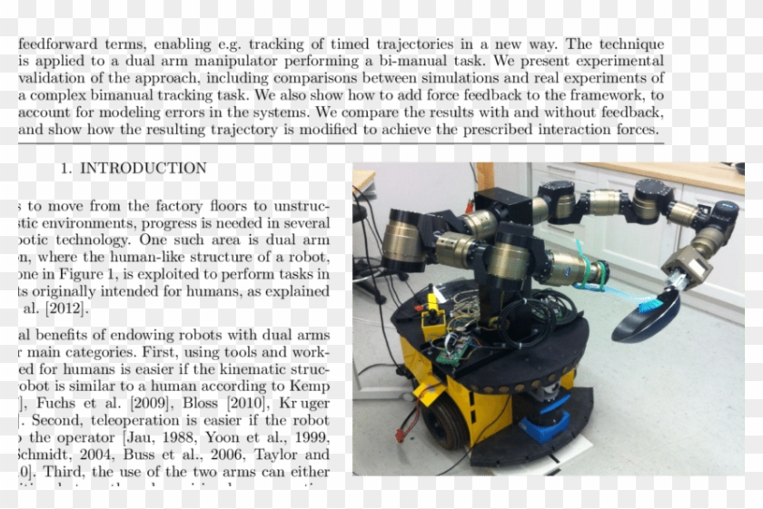 The Dual Arm Robot Performing The Task Of Cleaning - Machine Clipart