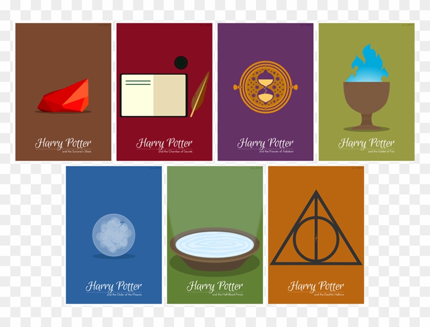 Harry Potter Minimalist Illustration Set Jeca Martinez - Harry Potter And The Deathly Hallows Minimalist Clipart #675728