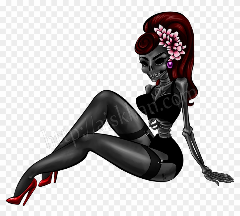 Dead Girl Pin Up - Dead Pin Up Girl Clipart