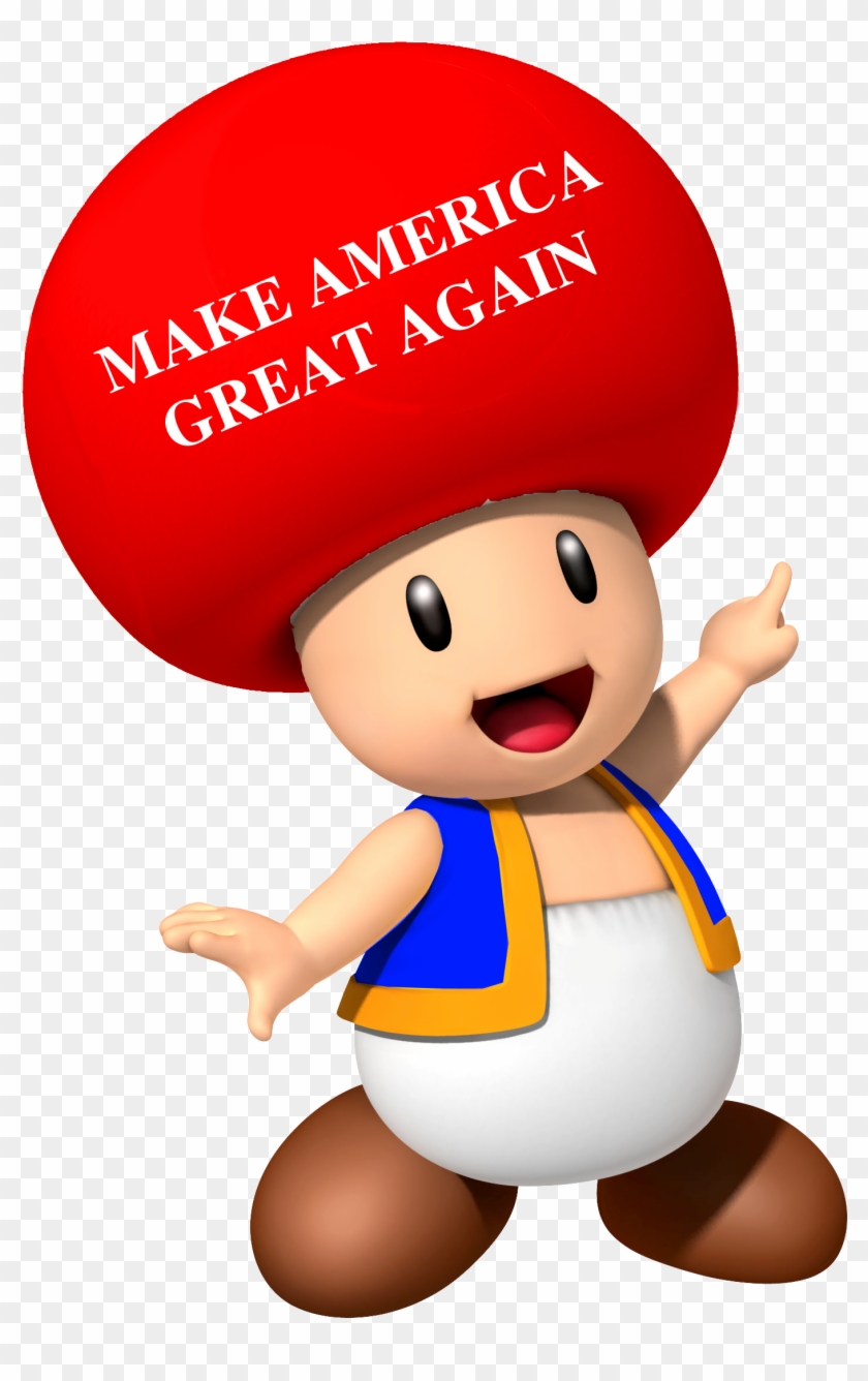 Make America Great Again - Super Mario Toad Clipart #675784