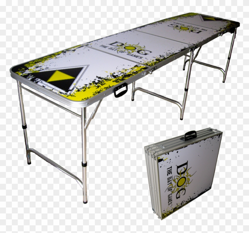 Day Of Games Foldable Portable Beer Pong Table , Png - Folding Table Clipart #676471